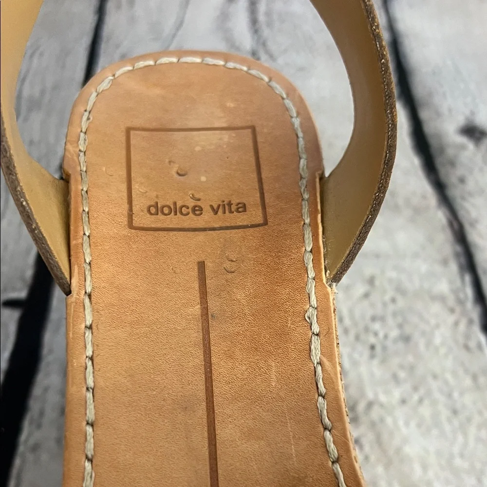 * Dolce Vita Linda platform wedge sandals in leopard calf hair